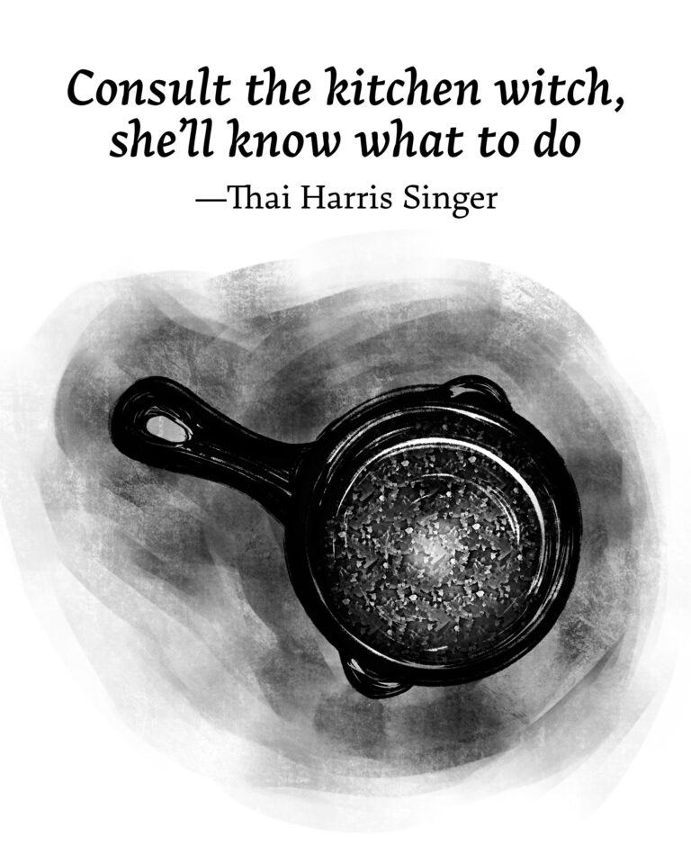 Illustration for Consult the kitchen witch, she'll know what to do by Thai Harris Singer