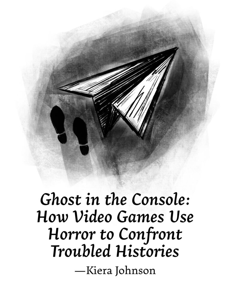 Illustration for Ghost in the Console: How Video Games Use Horror to Confront Troubled Histories by Kiera Johnson