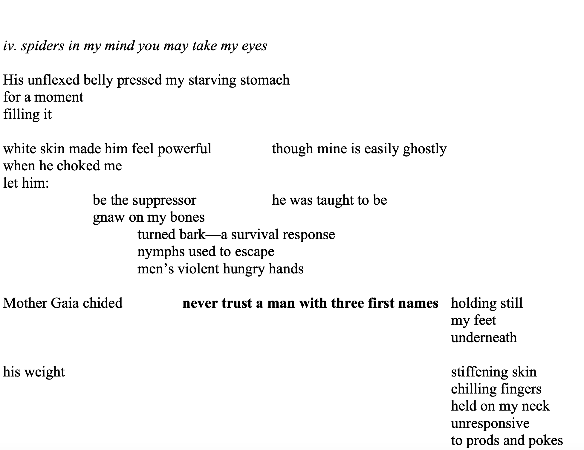 Image five of poem "After Gregory Kyle Thomas" by Kendra Boyd 